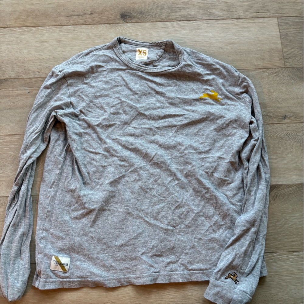 Tracksmith Heather Gray Long Sleeve Shirt